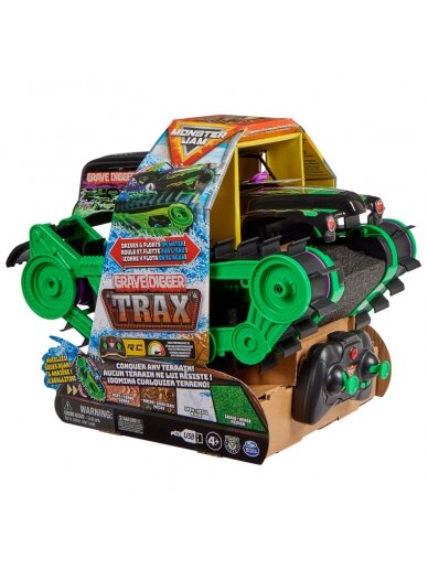 MONSTER JAM nuotolinio valdymo transporto priemonė Grave Digger Trax, 6067880