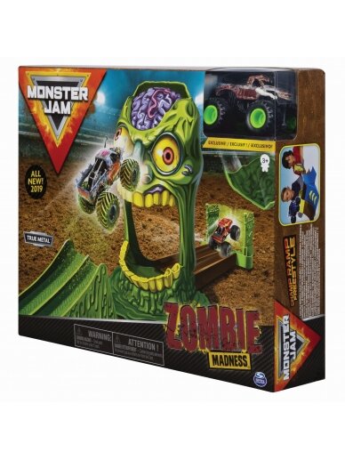 MONSTER JAM trasos konstrukcijų rinkinys su visureigiu 1:64 Basic  Stunt, 6045029 1