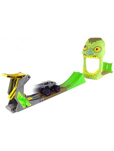 MONSTER JAM trasos konstrukcijų rinkinys su visureigiu 1:64 Basic  Stunt, 6045029 3