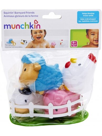 MUNCHKIN vonios žaislų rinkinys 4 vnt. 9m+ Farm 01200002www 2