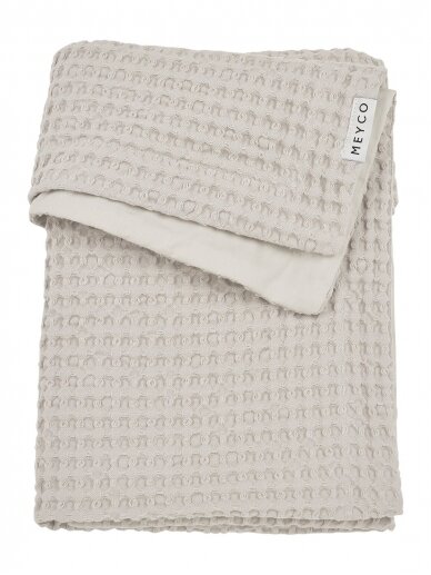 Waffle fabric blanket, 75X100, TOG 1.0 Meyco Greige