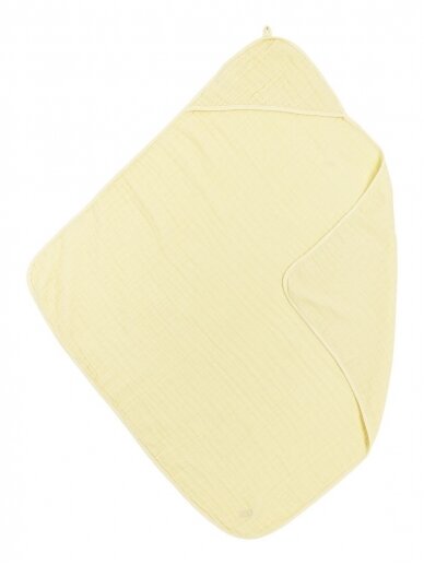 Muslin towel for baby, 80x80cm, Meyco Baby (Uni soft yellow)