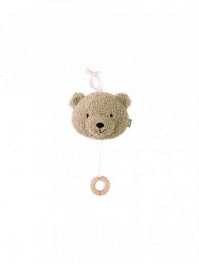 Muzikinis lavinamasis žaislas, Teddy Bear - Olive Green, Jollein