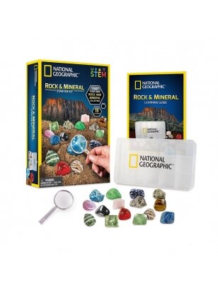 NATIONAL GEOGRAPHIC rinkinys Rock + Mineral Starter Kit, RTNGRM15