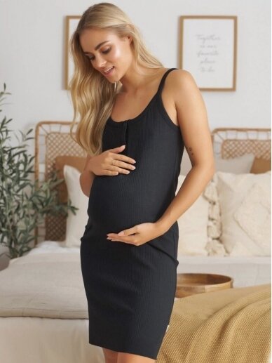 Nightgowns for pregnant and nursing women, DN 5339 (Black) 3