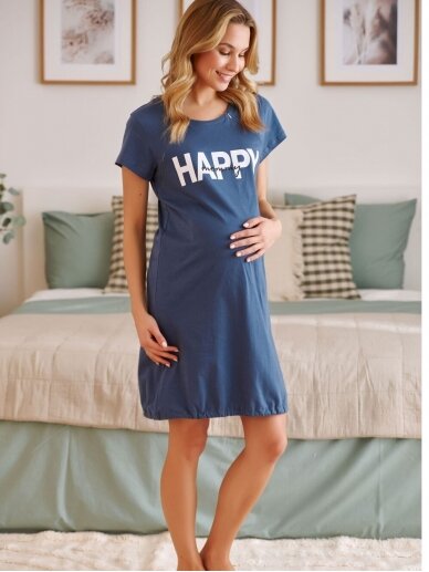 Nursing nightdress by DN (blue) 1