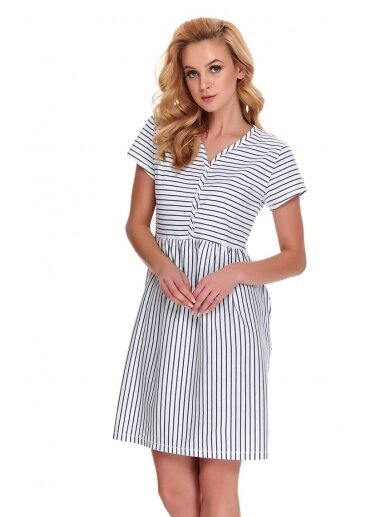 Maternity nursing nightdress by DN (black white) 3