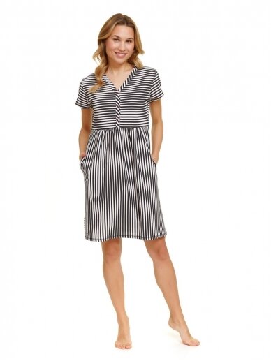 Maternity nursing nightdress by DN (white/black)