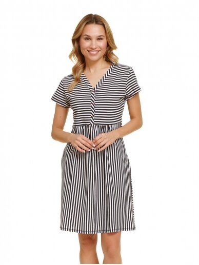 Maternity nursing nightdress by DN (white/black) 3