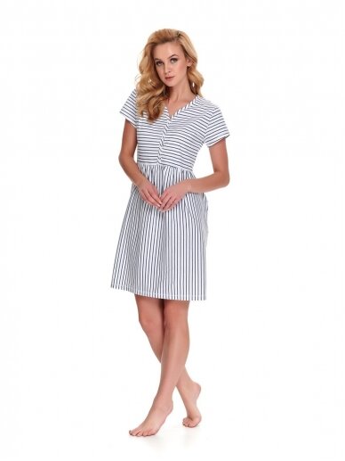 Maternity nursing nightdress by DN (black white)