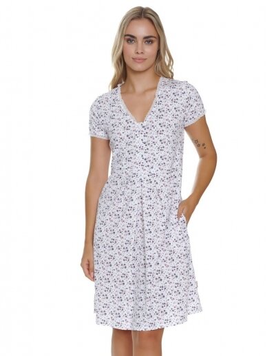 Maternity breastfeeding nightdress by DN (papaya bloom) 2