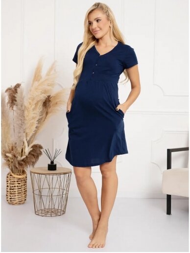 Nightwear for pregnant and nursing women, Ismena, by ForMommy (dark blue) 4