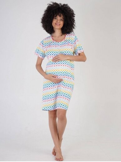 Nightwear for breastfeeding, Colored hearts, Vienetta 1