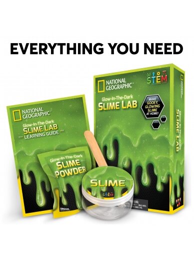 NATIONAL GEOGRAPHIC rinkinys Slime Science 3it Green, NGSLIME 1