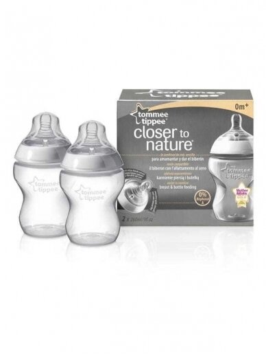 Naujagimio buteliukas, Tommee tippee, 2vnt, 260 ml