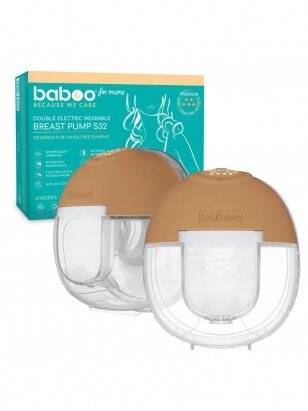 BABOO WEARABLE HANDS-FREE ELECTRIC BREAST PUMP (double)