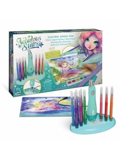 NEBULOUS STARS spalvinimo rinkinys Electric Spray Pen Deluxe, 11352