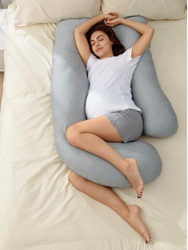 U Shaped Cooling Fabric Pregnancy Pillow, Momcozy