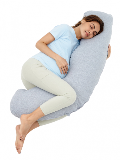 Momcozy J Shaped Pregnancy Pillows with Replacement Cover