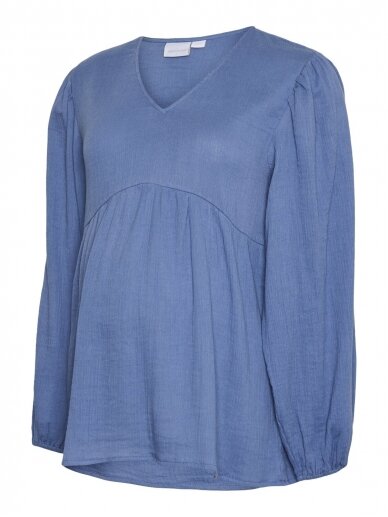 Maternity blouse MLVESTER, Mama;licious (Blue)