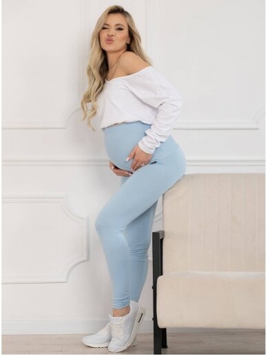Maternity leggings, Classic, ForMommy (baby blue) 3