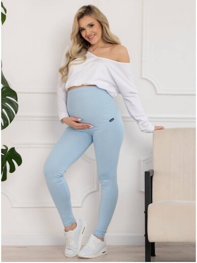 Maternity leggings, Classic, ForMommy (baby blue) 1