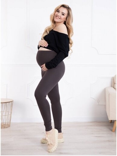 SHEIN Maternity Adjustable Waist Ribbed Knit Leggings | SHEIN USA