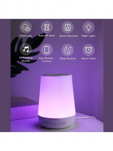 Portable white noise machine-lamp, Momcozy 10