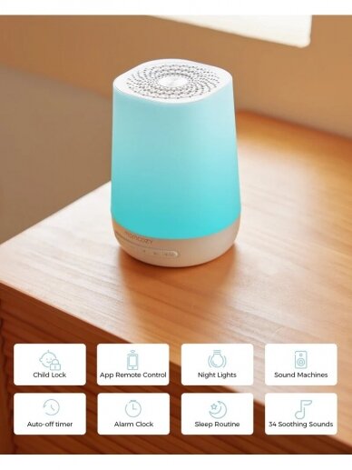 Portable white noise machine-lamp, Momcozy 3