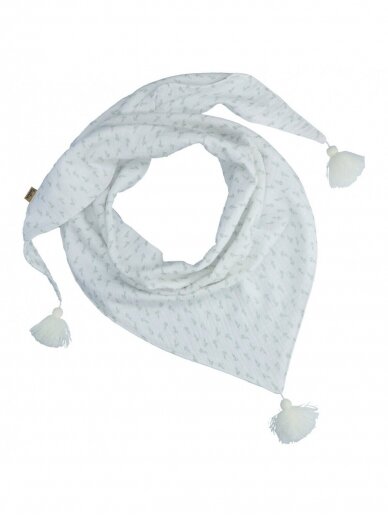 TuTu scarf made of organic cotton (white/green)