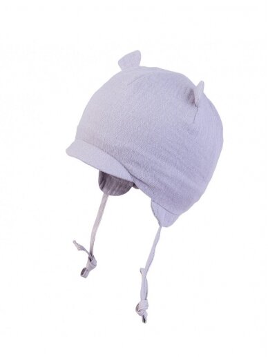 TuTu organic cotton hat with ears (grey)
