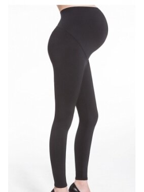 Warm maternity leggings Anabel by Bas Bleu (black)