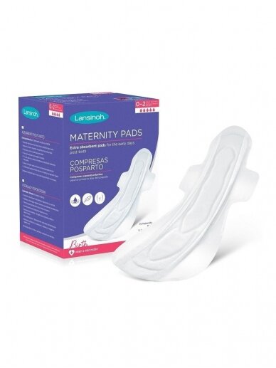 Paketai po gimdymo, Extra Absorbent, L dydis, Lansinoh (0-2 sav. po gimdymo)