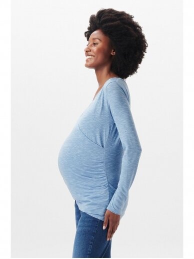 Blouse for pregnant and nursing Blue, Esprit 4