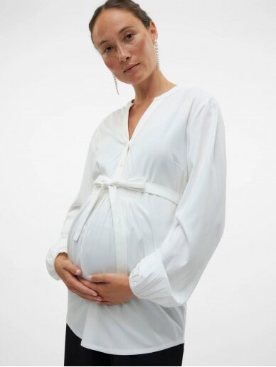 Blouse for pregnant and nursing women MLELVA, Mama;licious White 3