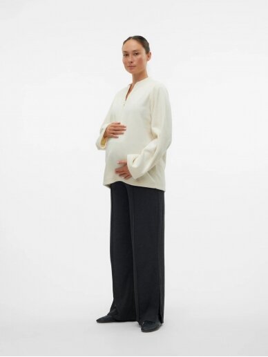 Blouse for pregnant and nursing women MLCHARLOT Mama;licious Birch 3