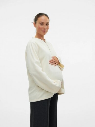 Blouse for pregnant and nursing women MLCHARLOT Mama;licious Birch 4