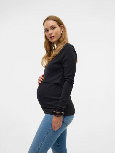 Blouse for pregnant and nursing MLIYLA, Mama;licious (Black) 5