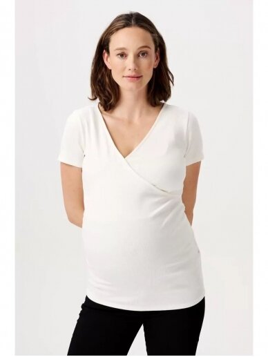 Maternity T-Shirt, Mlnadine, Sanson-Cream 3