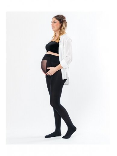 Maternity Tights 40 DEN, Pack 2, Calzitaly, Black 1