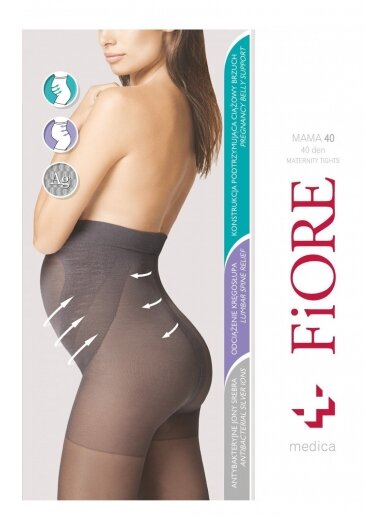 Maternity tights 100 den, Fiore, Gray