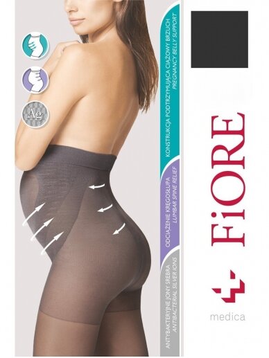 Maternity tights 20 den, Fiore, Black