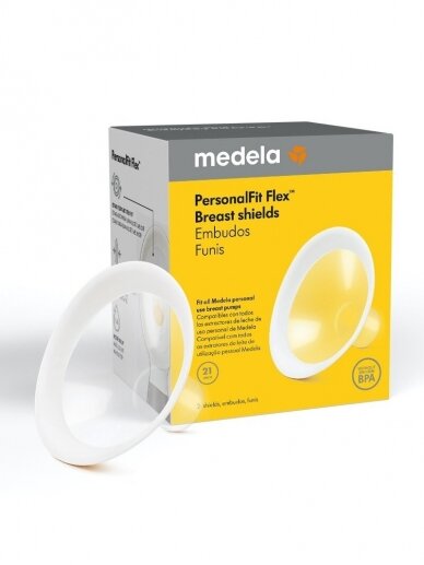 PersonalFit Flex™ krūtų gaubteliai, 2 vnt. 21 mm.  Medela