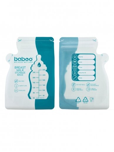 Bags for storing mother's milk, 25 units, Baboo 1