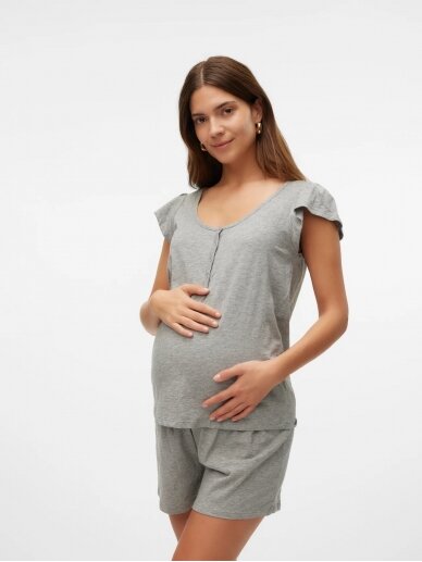 Nursing and pregnant pajamas MLMIRA by Mama;licious (grey) 4