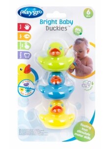 PLAYGRO pilnai uždari vonios žaislai Bright Baby Duckies, 0188411