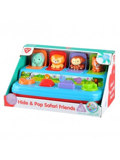 PLAYGO INFANT&TODDLER edukacinis žaislas Hide & Pop Safari Friends, 2463 1