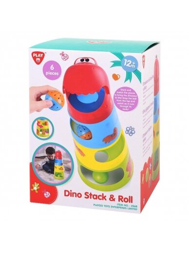 PLAYGO INFANT&TODDLER Lavinamasis žaislas Sustatyk ir ridenk Dino, 2368 1