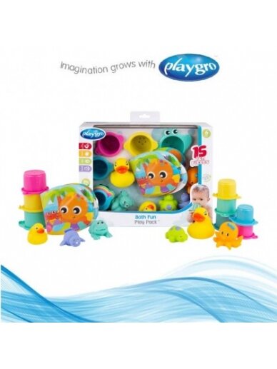 PLAYGRO vonios žaislų rinkinys Fun Play, 0188341