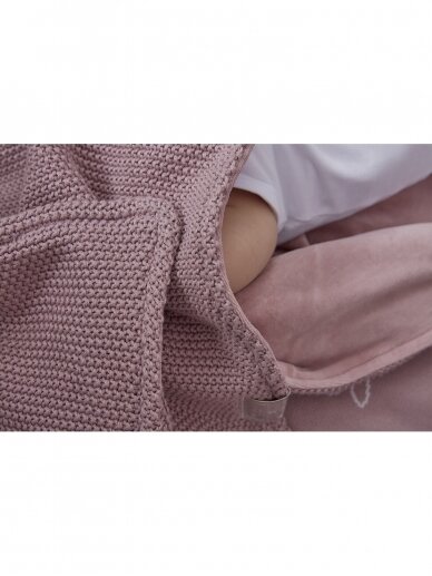 Blanket with hood 90x90cm, Meyco Baby (Rabbit lilac) 4